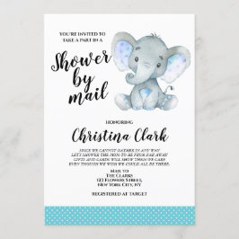 Invitación Elephant Boy Shower por correo Cute