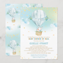 Elephant Hot Air Balloon Baby Shower de Mail Boy