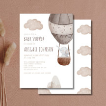 Elephant Hot Air Balloon Boho Baby Shower
