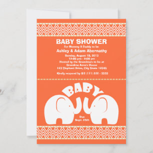 Invitación Elephant Jungle Baby Shower