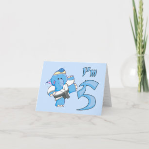 Invitación Elephant Karate 5 cumpleaños
