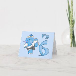 Invitación Elephant Karate 6º cumpleaños