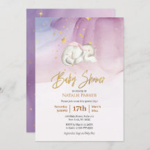 Elephant Little Star Watercolor Baby Shower