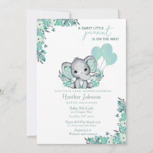 Invitación Elephant Neutral Baby Shower