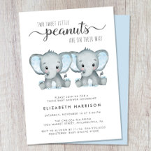 Elephant Twin Boys Baby Shower