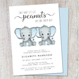 Invitación Elephant Twins Baby Sprinkle