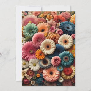 Invitación Eleva tu espacio Floral de Gerbera Daisy Colorido 