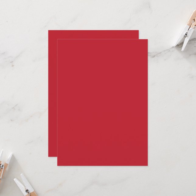 Invitación Elevar el diseño a fondo rojo y blanco (Anverso/Reverso In Situ)