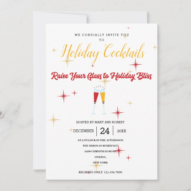 Invitación Elevar tus colisiones de vidrio | Navidades Fiesta (Anverso)