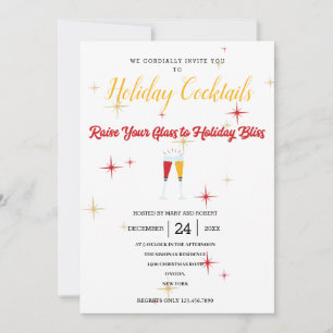 Invitación Elevar tus colisiones de vidrio   Navidades Fiesta