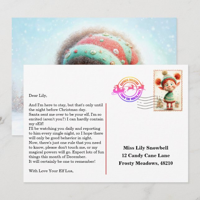 Invitación Elf Arrival Letter | North Pole Welcome Message (Anverso / Reverso)