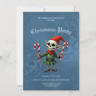 Invitación Elfo de Navidad Esqueleto – Navidades Oscuras Dive