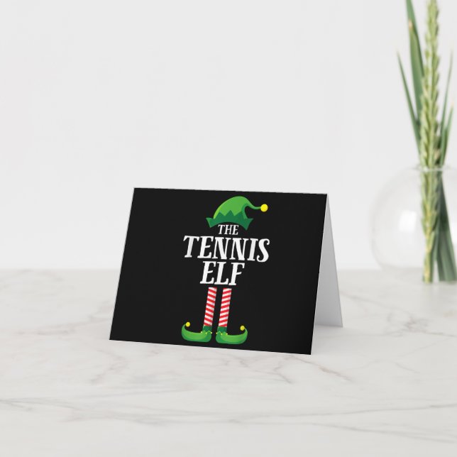 Invitación Elfo del Tenis Grupo Familiar Partido de Navidad (Anverso)