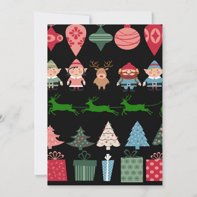 Invitación Elfos de Navidad y Más (Anverso)