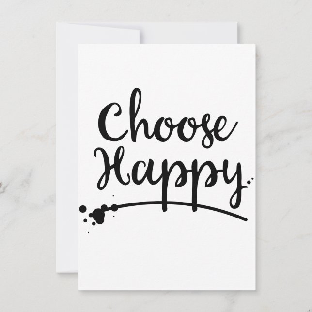 Invitación Elige tinta vintage de Choose Happy. (Reverso)