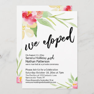 Invitación Eligimos el guión casual con las flores acuáticas