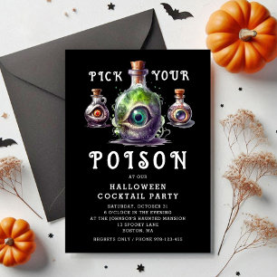 Invitación Elija su Fiesta de cócteles de Halloween con venen