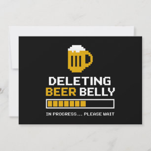 Invitación Eliminando Belly de cervezas Espere la barra de ca