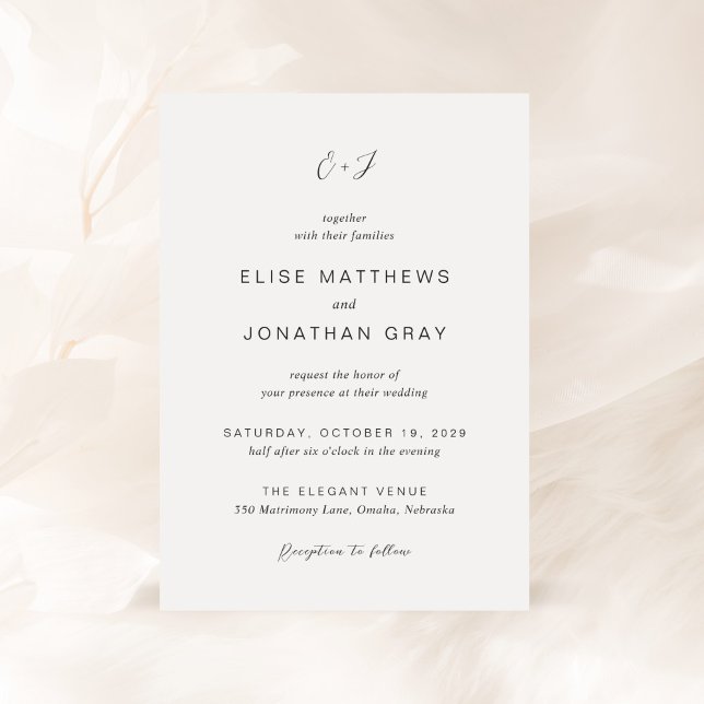 Invitación Elise Elegant Wedding (Subido por el creador)