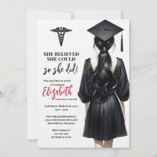 Invitación Ella Creía Que Podía Así Que Se Graduó