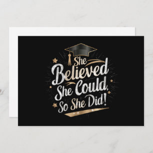 Invitación Ella Creía Que Podía Así Que Se Graduó