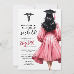 Invitación Ella Creía Que Podía Así Que Se Graduó