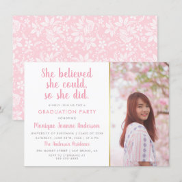 Invitación Ella Creía Que Podía Así Que Se Graduó La Foto