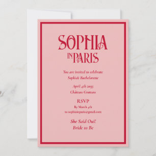 Invitación Ella dijo oui! La novia está por llegar: Despedida