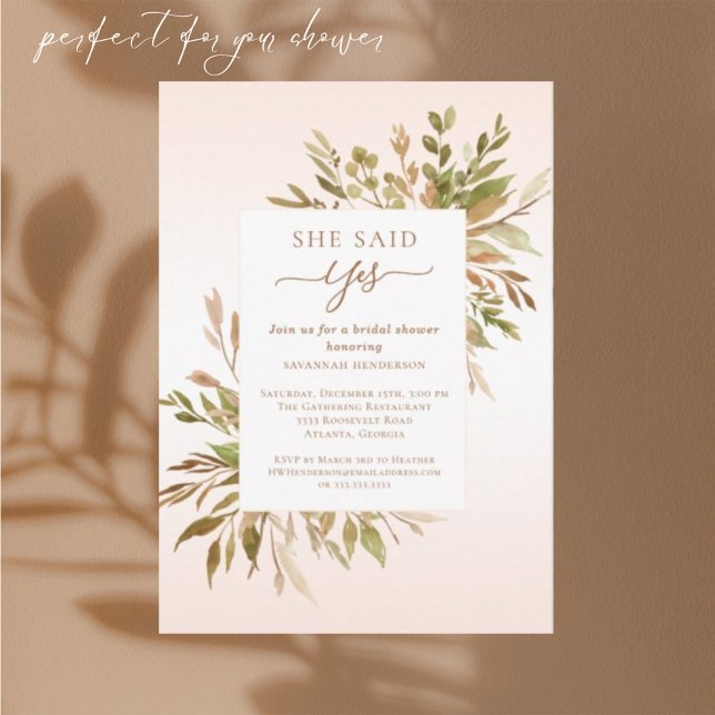 Invitación Ella Dijo Que Sí Vegetación De La Vegetación De No (Subido por el creador)