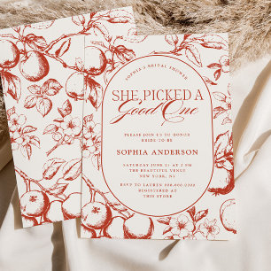 Invitación Ella eligió uno bueno Desayuno Nupcial Vintage App