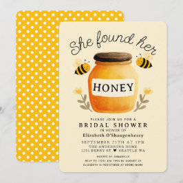 Invitación Ella encontró su Desayuno de Colores de Miel Abeja