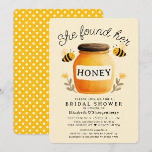 Invitación Ella encontró su Desayuno de Colores de Miel Abeja