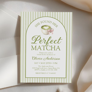 Invitación Ella Encontró su Desayuno Nupcial de Matcha Verde 