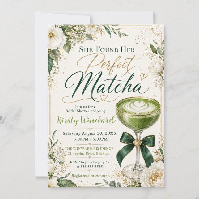 Invitación Ella Encontró su Despedida de Soltera Perfecta con (Anverso)