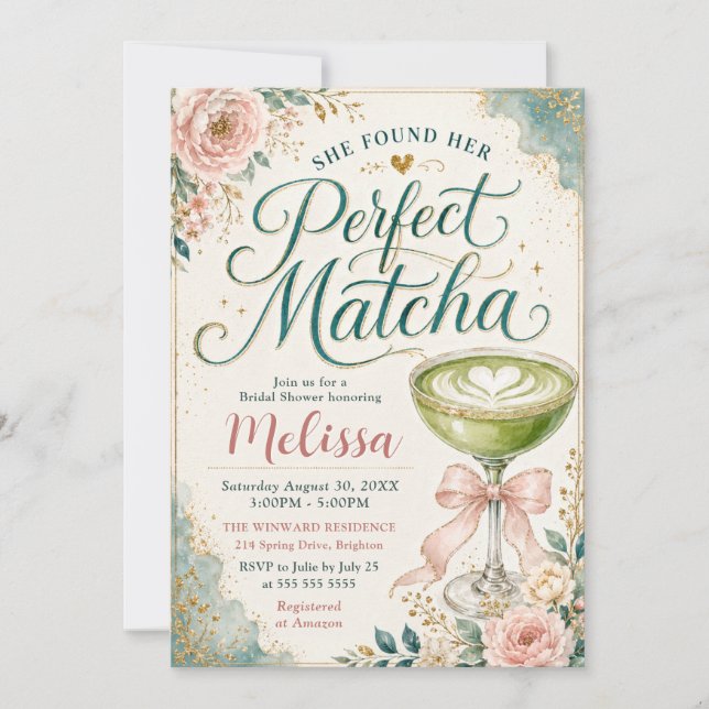 Invitación Ella Encontró su Despedida de Soltera Perfecta con (Anverso)