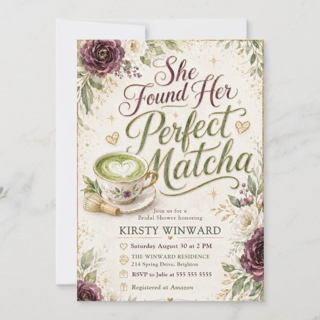 Invitación Ella Encontró su Despedida de Soltera Perfecta con (Anverso)