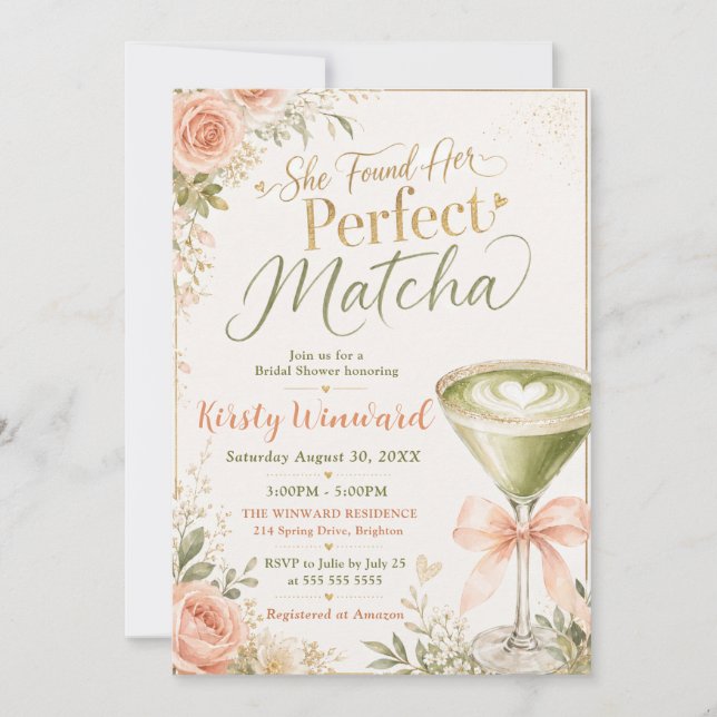 Invitación Ella Encontró su Despedida de Soltera Perfecta con (Anverso)
