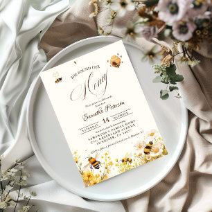 Invitación Ella encontró su ducha de novia de abeja de miel
