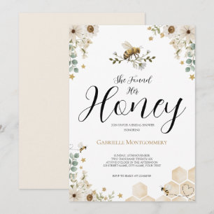 Invitación Ella Encontró su Ducha de Novia de Miel