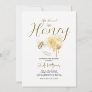 Invitación Ella Encontró su Ducha de Novia de Miel