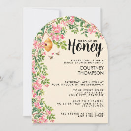 Invitación Ella Encontró Su Ducha de Novia Floral Rosa de Mie