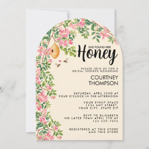 Invitación Ella Encontró Su Ducha de Novia Floral Rosa de Mie