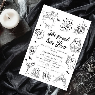 Invitación Ella Encontró Su Fantasma Floral Desayuno Nupcial