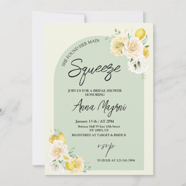 Invitación Ella Encontró Su Fiesta de Despedida de Soltera de (Anverso)