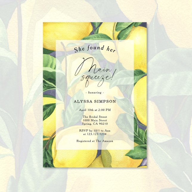 Invitación Ella Encontró Su Limonada Nupcial Fiesta de Desped (Subido por el creador)