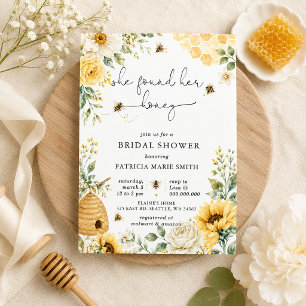 Invitación Ella Encontró Su Lluvia De Flores De Abejas En La
