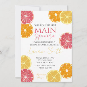 Invitación ¡Ella encontró su media naranja! Bodas vibrantes c