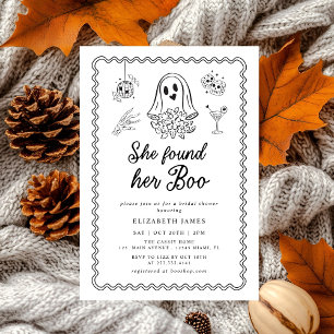 Invitación Ella Encontró Su Novio Fantasma Floral Ducha de No