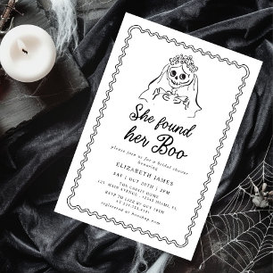 Invitación Ella Encontró Su Novio Fantasma Floral Ducha de No