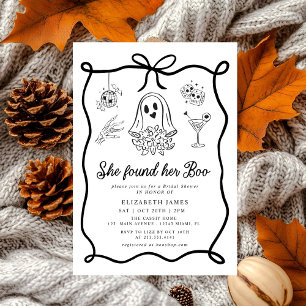 Invitación Ella Encontró Su Novio Fantasma Floral Ducha de No